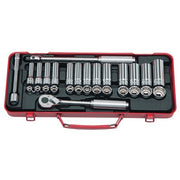 Ko-Ken Standard & Deep Socket Set 3/8" Drive, 6 Point - 29 Pieces1