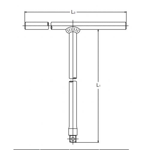 Ko-Ken T-Handle Wrench 1/4" Dive x 200mm - KO2715 - AIMS Industrial Supplies