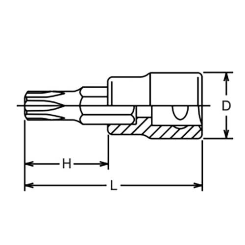 Ko - Ken Torx Plus Bit Socket - 3025 - 50 (IP) - AIMS Industrial Supplies
