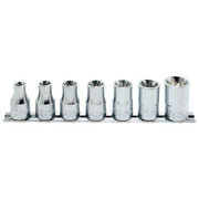 Ko - Ken Torx Socket Set On Rail 1/2" Drive E10 - E24, 7pcs. - KORS4425/7 - AIMS Industrial Supplies