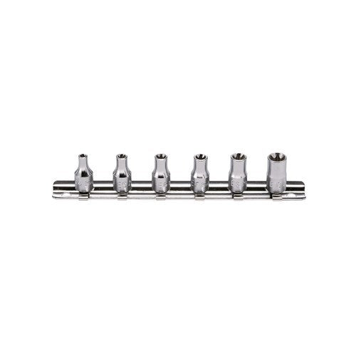 Ko - Ken Torx Socket Set On Rail 1/4" Dr. E4 - E10, 6pcs - KORS2425/6 - AIMS Industrial Supplies