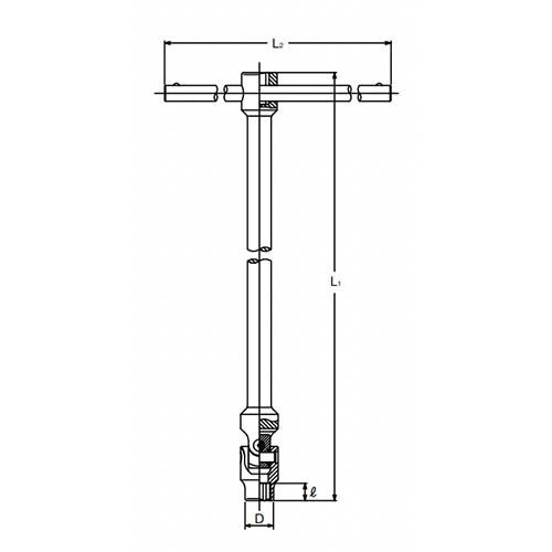 Ko - Ken Universal T - Wrench Swivel Head - AIMS Industrial Supplies