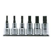 Ko-Ken XZN Socket Bit Set On Rail 1/2" Drive M5 - M14 , 6 Pieces - AIMS Industrial Supplies