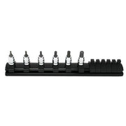 Ko - Ken Z - Series 1/4" Drive Hex Bit Socket Set On Rail (2 - 6mm) - KORS2010MZ/6 - L25, 6 pcs - AIMS Industrial Supplies