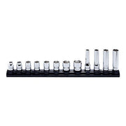 Ko - Ken Z - Series 3/8" Drive Socket Set on Rail - Standard & Deep (8 - 19mm) - KORS3X00MZ/12, 12 pcs - AIMS Industrial Supplies
