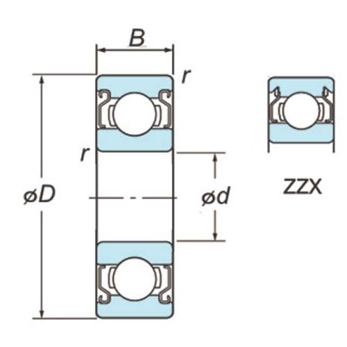 Koyo/JTEKT Miniature Ball Bearing Metal Shield - 600 Series - AIMS Industrial Supplies