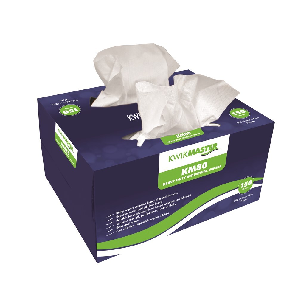 Kwikmaster KM80 Heavy Duty Industrial Wipers - Roll1