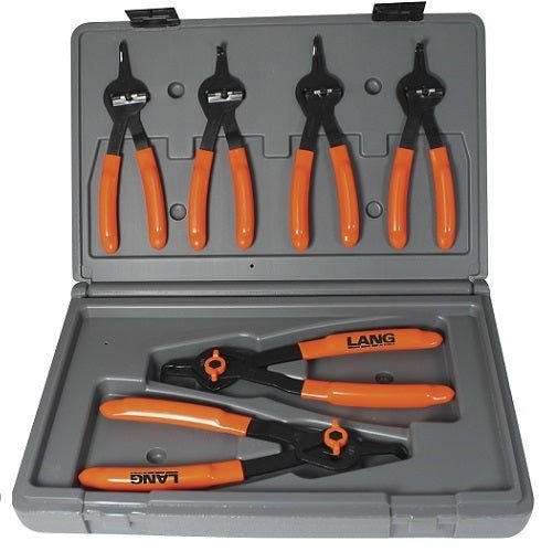 Lang Combination Internal/External Snap Ring Pliers Set, 6 pieces - AIMS Industrial Supplies