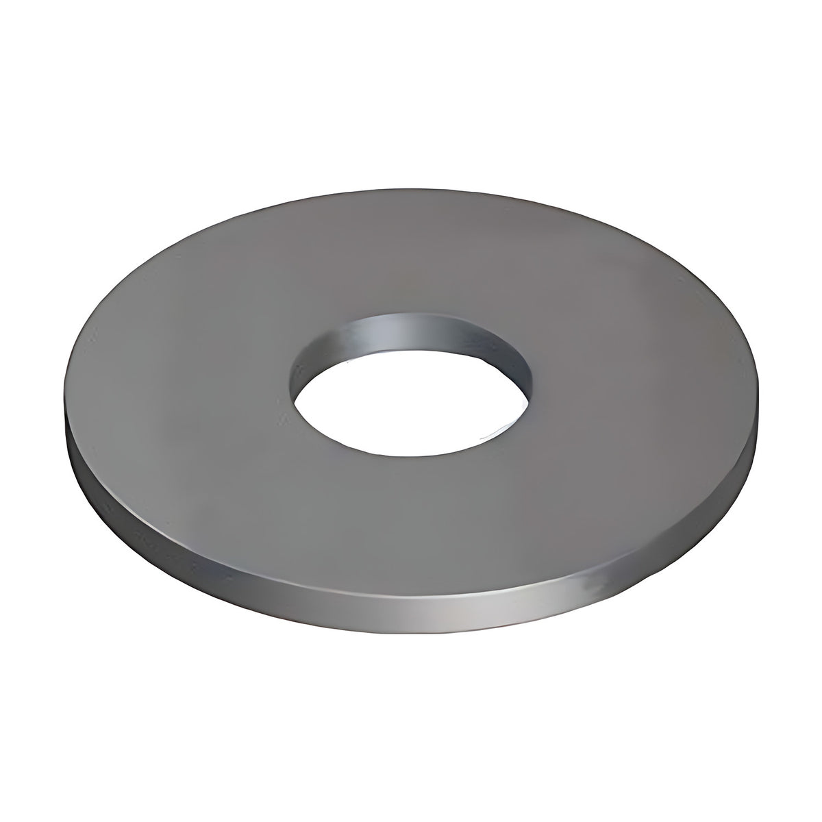 Hobson large flat round Supa washer, plain mild steel, M6 to M48 range, grey with a small round hole