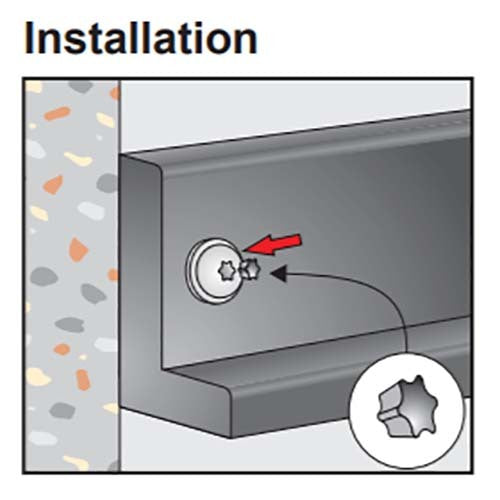 LB01 Security Recess Plug Torx Zinc Plated3