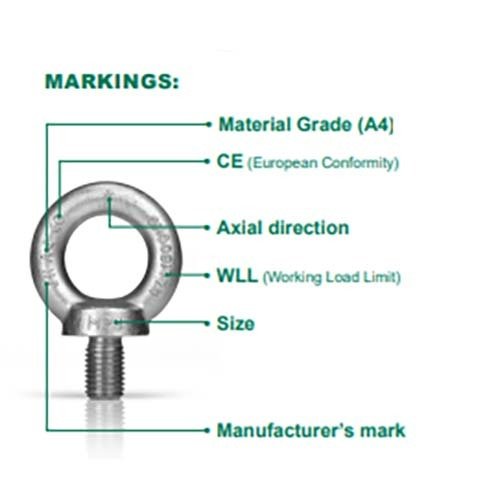 Lifting Eye Bolt DIN 580 - Stainless Steel 316 Grade A4 - AIMS Industrial Supplies