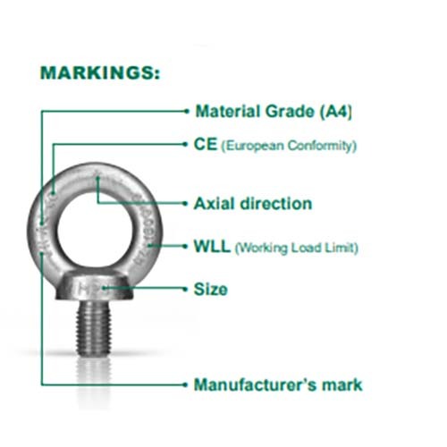 Lifting Eye Bolt DIN 580 - Stainless Steel 316 Grade A42