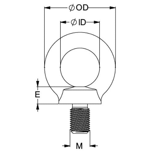 Lifting Eye Bolt DIN 580 - Zinc Yellow Passivate - AIMS Industrial Supplies