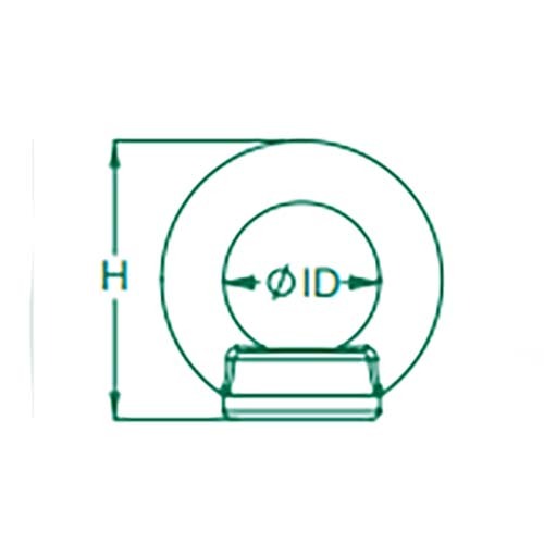 Lifting Eye Nut DIN 582 - Stainless Steel 316 Grade A43