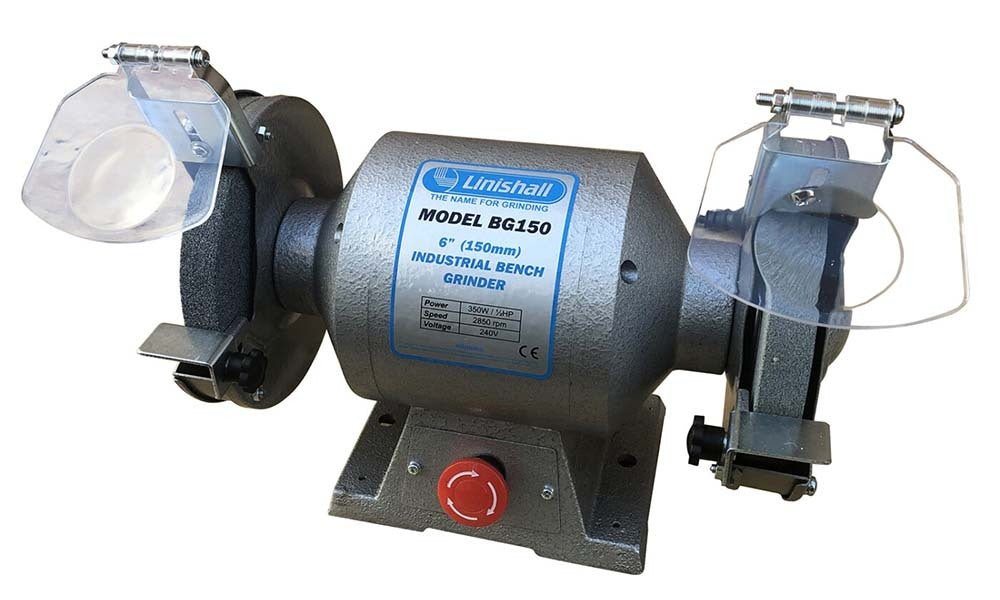 Linishall BG150 - 150mm (6") 350W Heavy Duty Bench Grinder - AIMS Industrial Supplies