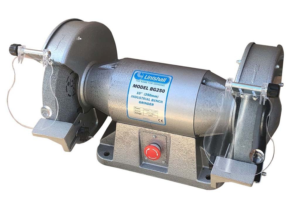 Linishall BG250 - 250mm (10") 900W Heavy Duty Bench Grinder - AIMS Industrial Supplies
