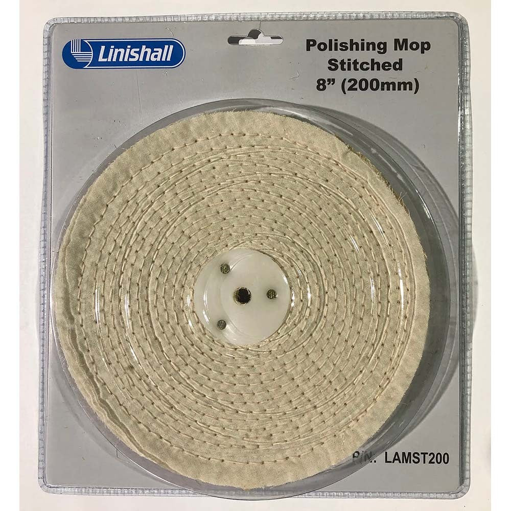 Linishall Polishing Mop Stitched 200mm (8")