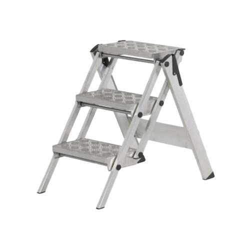 Little Jumbo Safety Steps 3 Step Compact Non-slip Aluminium Chequer Plate 690mm