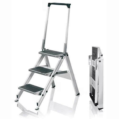 Little Jumbo Safety Steps 3 Step With Safety Rail Black Synthetic Cover