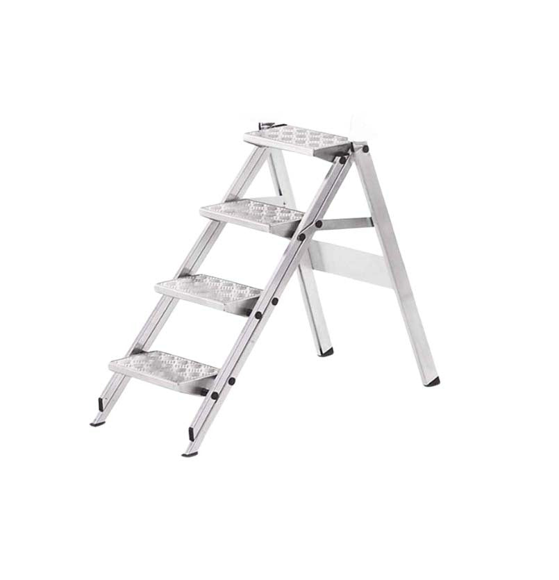 Little Jumbo Safety Steps 4 Step No Bracket Non-slip Aluminium Chequer Plate