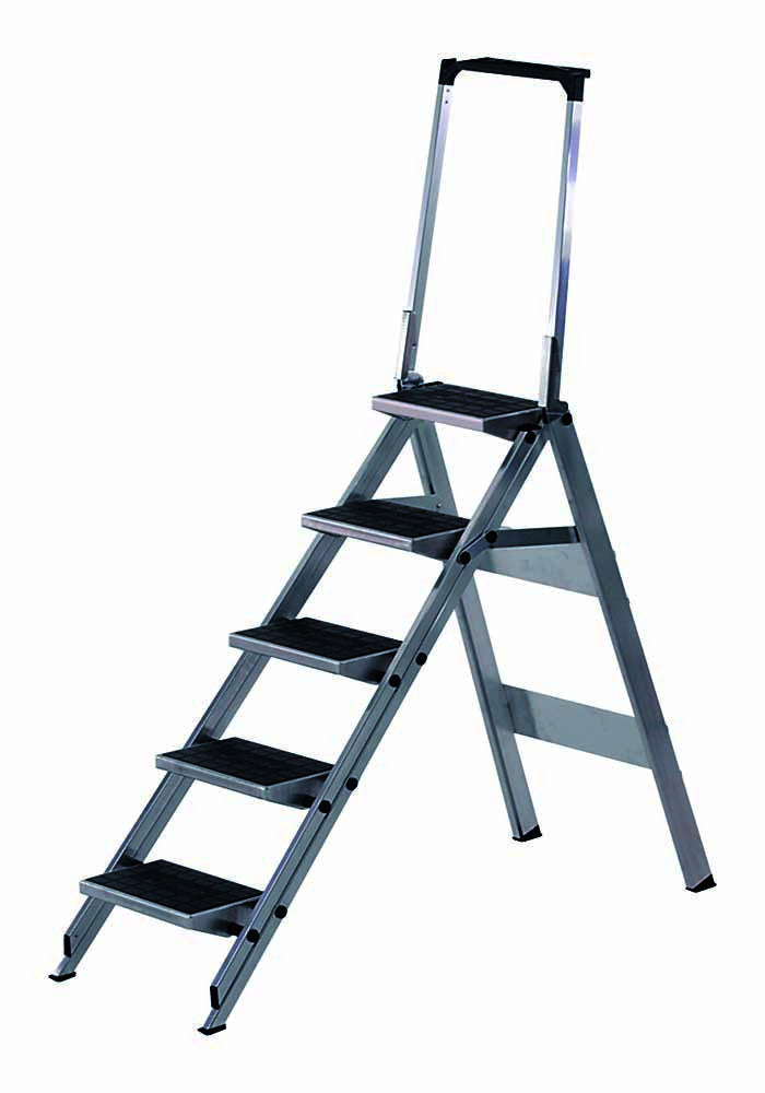 Little Jumbo Safety Steps 5 Step With Safety Rail Black Synthetic Cover