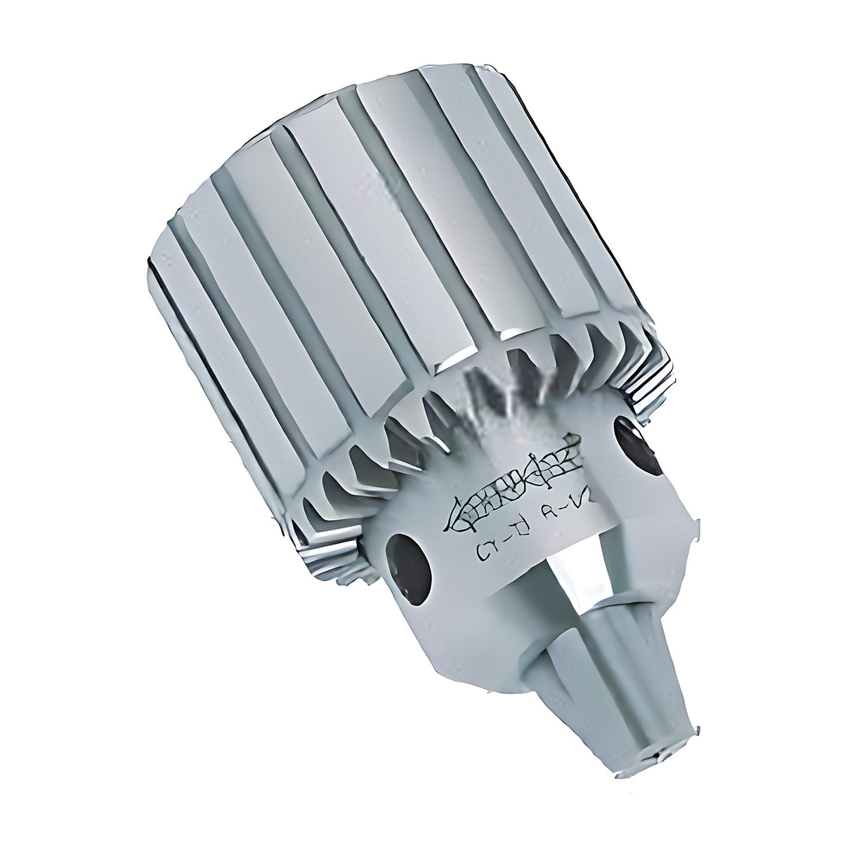 Llambrich CYX-13 Heavy Duty Keyed Drill Chuck, silver ribbed sleeve with geared collar
