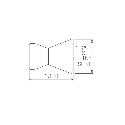 Loc-Line 1 1/4" Acid Resistant Flare Nozzle for 1/2" Modular Hose - Pack of 2 - AIMS Industrial Supplies