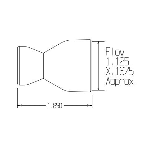 Loc-Line 1 1/4" Straight Flow Nozzle for 1/2 Modular Hose - AIMS Industrial Supplies