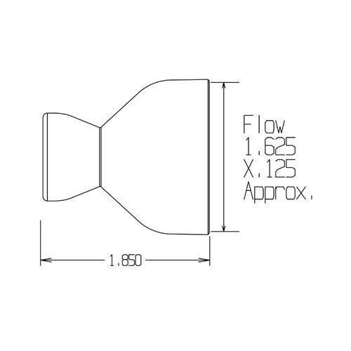 Loc-Line 1 5/8" Straight Flow Nozzle for 1/2" Modular Hose - Pack of 2 - AIMS Industrial Supplies