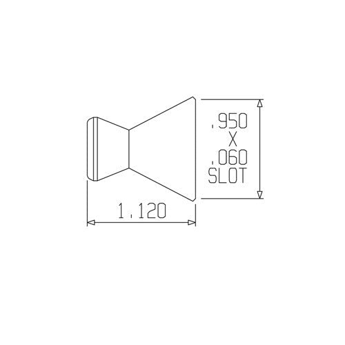 Loc-Line 1" Acid Resistant Flare Nozzle for 1/4" Modular Hose - AIMS Industrial Supplies