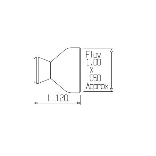 Loc-Line 1" Straight Flow Nozzle for 1/4" Modular Hose - AIMS Industrial Supplies