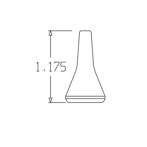 Loc-Line 1/16" Acid Resistant Round Nozzle for 1/4" Modular Hose - AIMS Industrial Supplies