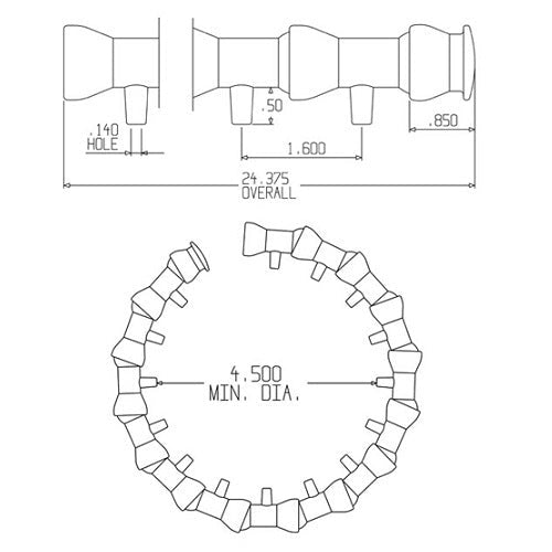 Loc-Line 1/2" Circle Flow Nozzle Kit for Modular Hose - AIMS Industrial Supplies