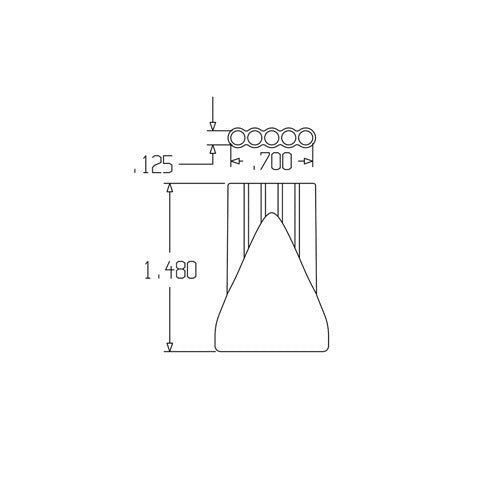 Loc-Line 1/2" Flat 5 Hole Nozzle for Modular Hose - Pack of 4 - AIMS Industrial Supplies