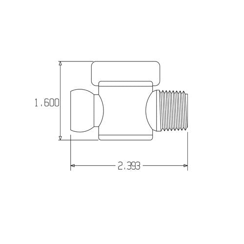 Loc-Line 1/2" Male NPT Valve for 1/2 Modular Hose - AIMS Industrial Supplies