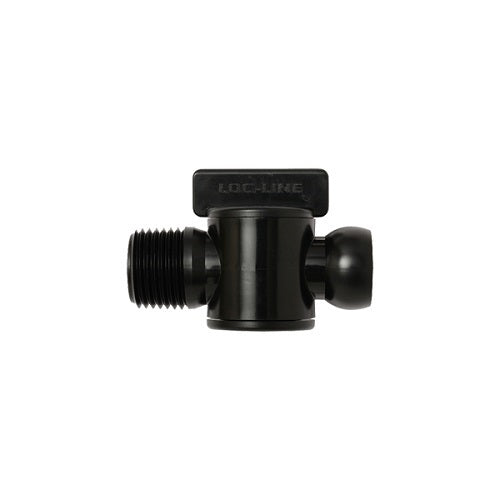 Loc-Line 1/2" Male NPT Valve for Modular Hose - Pack of 10, Black
