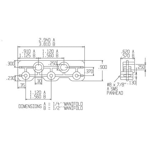 Loc-Line 1/2" Modular Manifold - 1 Modular Manifold for Modular Hose - AIMS Industrial Supplies