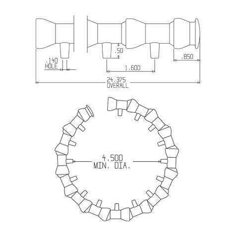 Loc-Line 1/2" Side Flow Nozzle for 1/2" Modular Hose - Pack of 4 - AIMS Industrial Supplies