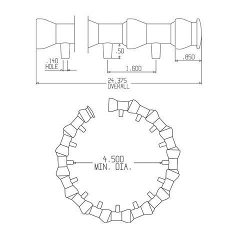 Loc-Line 1/2" Side Flow Nozzle for 1/2" Modular Hose - Pack of 42