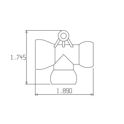 Loc-Line 1/2" T Fitting for 1/2 Modular Hose - AIMS Industrial Supplies