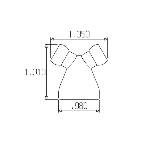 Loc-Line 1/2" to 1/4" Y Reducer for 1/2 Modular Hose - AIMS Industrial Supplies