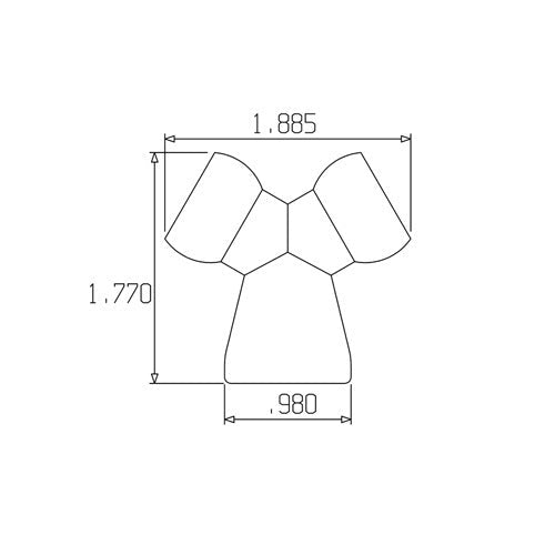 Loc-Line 1/2" Y Fitting for 1/2 Modular Hose - AIMS Industrial Supplies
