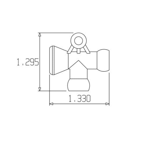 Loc-Line 1/4" Acid Resistant T Fitting for 1/4" Modular Hose - AIMS Industrial Supplies