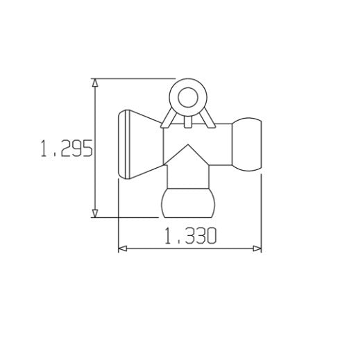 Loc-Line 1/4" Acid Resistant T Fitting for 1/4 Modular Hose2