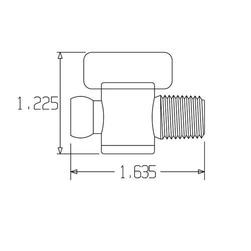 Loc-Line 1/4" Male NPT Valve for 1/4" Modular Hose - AIMS Industrial Supplies