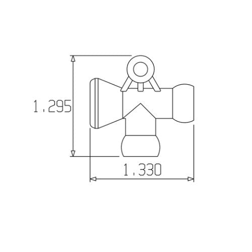 Loc-Line 1/4” T Fitting for Modular Hose - Pack of 20 - AIMS Industrial Supplies