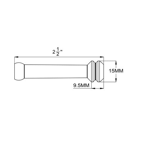 Loc-Line 15mm x 2" Lathe Adapter for 1/4 Modular Hose 2
