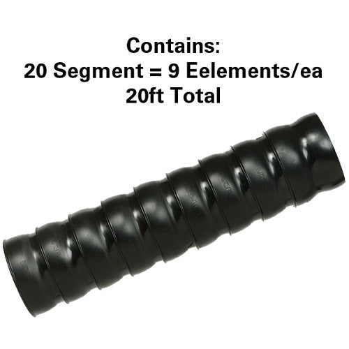 Loc-Line 2-1/2" Anti-Static Vacuum Hose Segment for 2-1/2 Modular Hose - AIMS Industrial Supplies