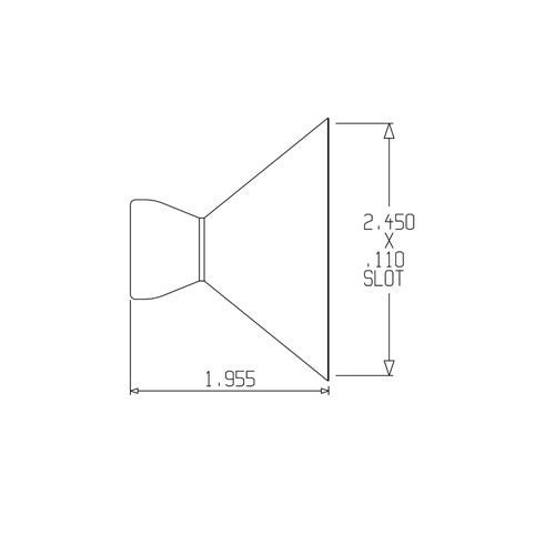 Loc-Line 2 1/2" Flare Nozzle for 1/2 Modular Hose - AIMS Industrial Supplies