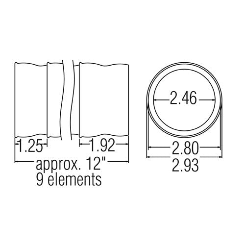 Loc-Line 2-1/2" Vacuum Hose Segment - AIMS Industrial Supplies